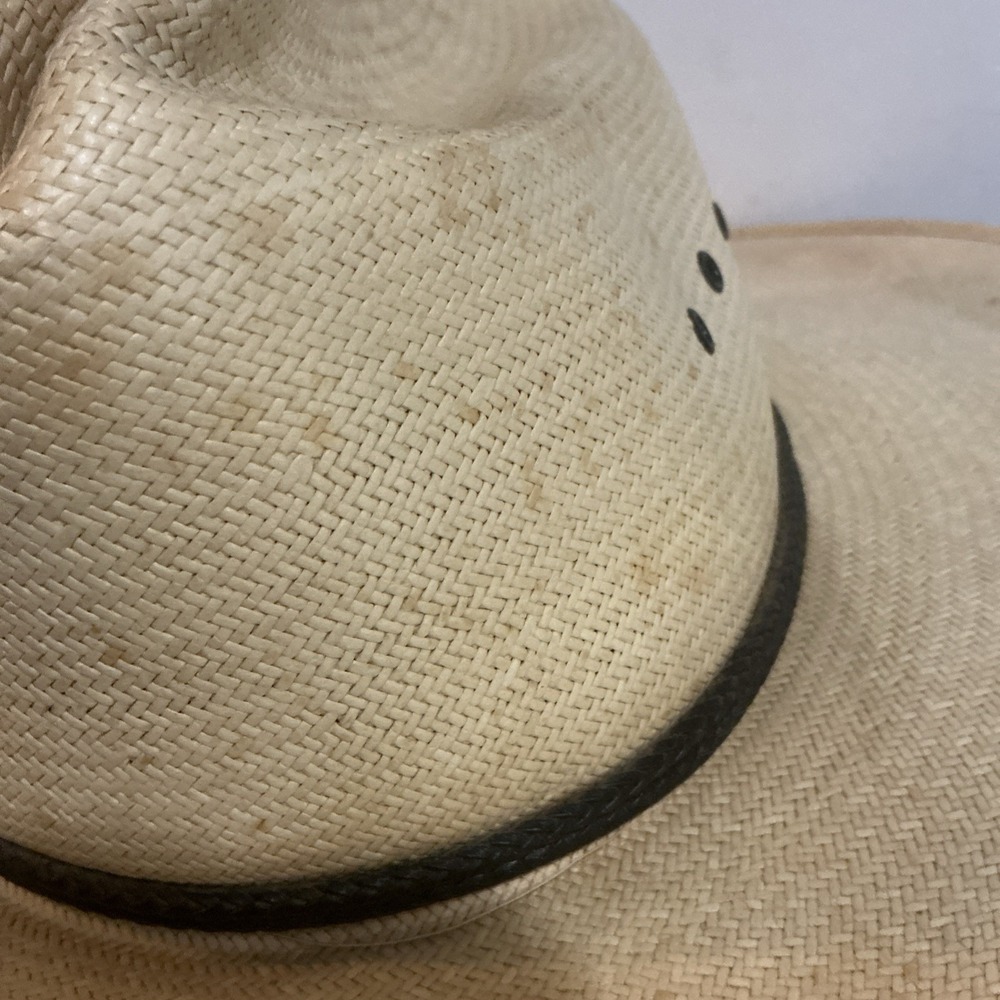 Vintage Resistol George Straight Cowboy Hat Size 7 Hat Is Dirty Long Oval Bent - Picture 5 of 9
